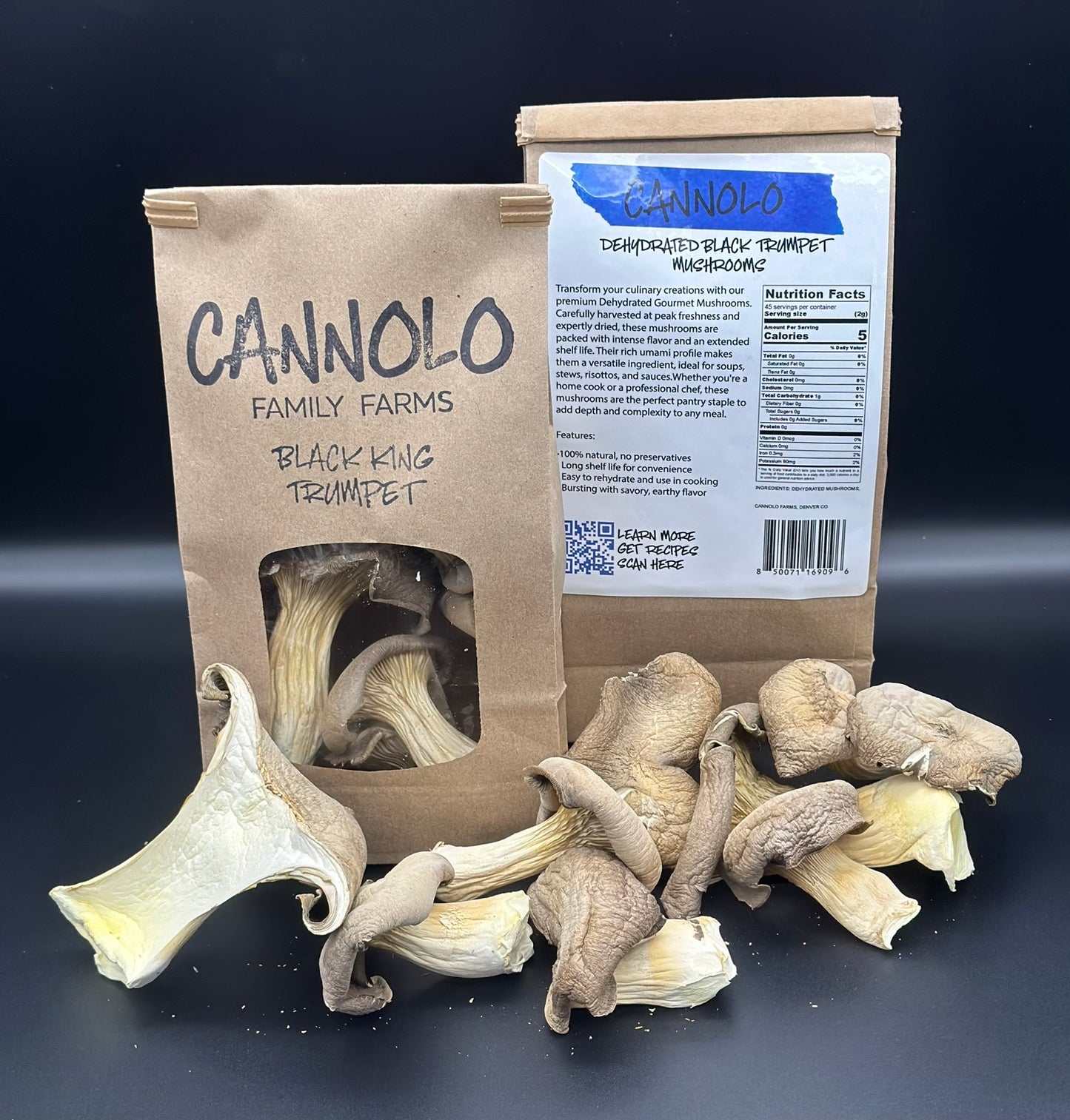 Dehydrated Black King Trumpet - 1oz.