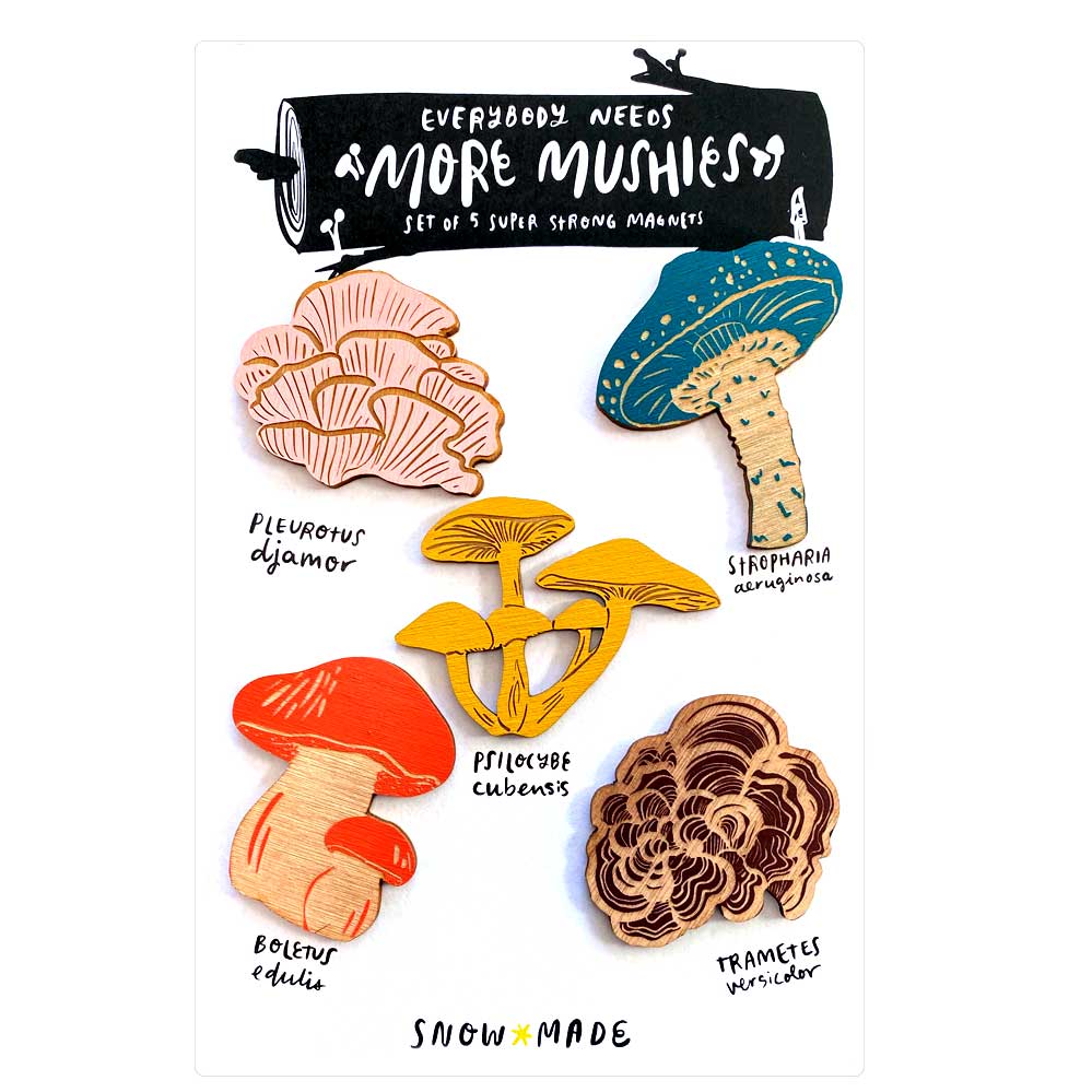 Mushroom - Series 2 - Set of 5 Magnets: Various